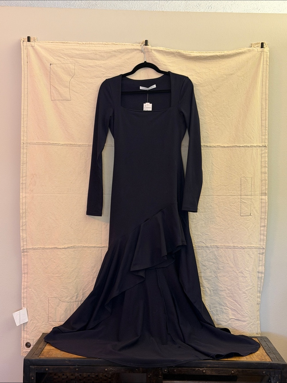 Susana Monaco Long Sleeve Black Maxi Dress